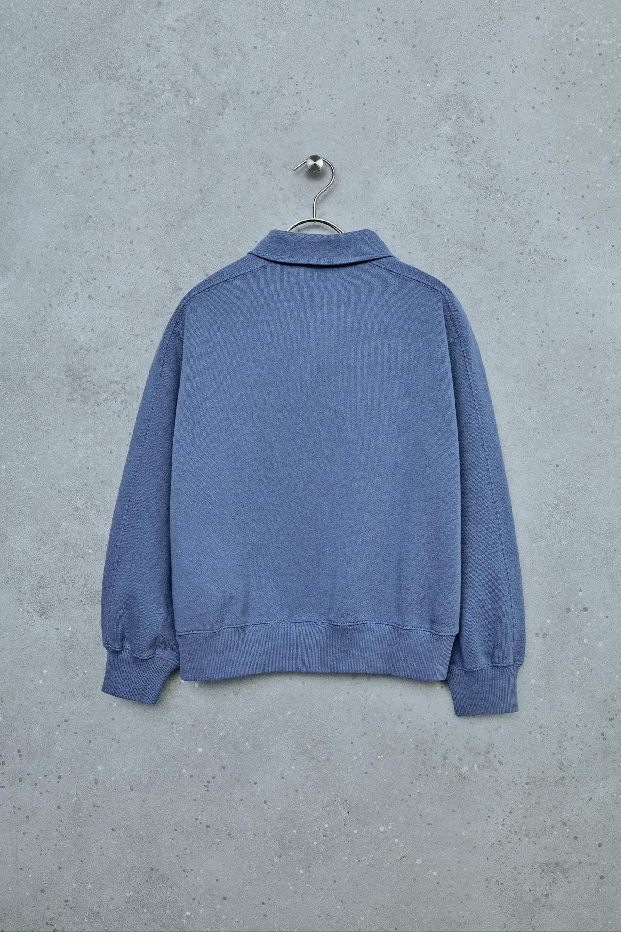 STORIESZ - PLUSH ZIP POLO SWEATSHIRT